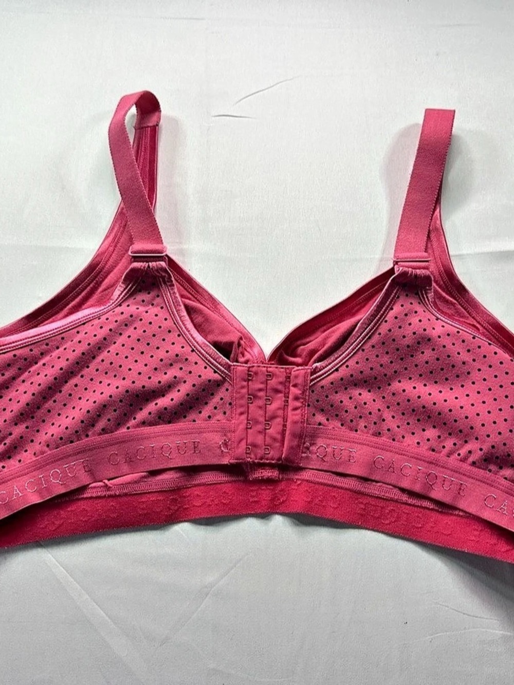 CACIQUE Polka Dot Bra in Pink 40D
